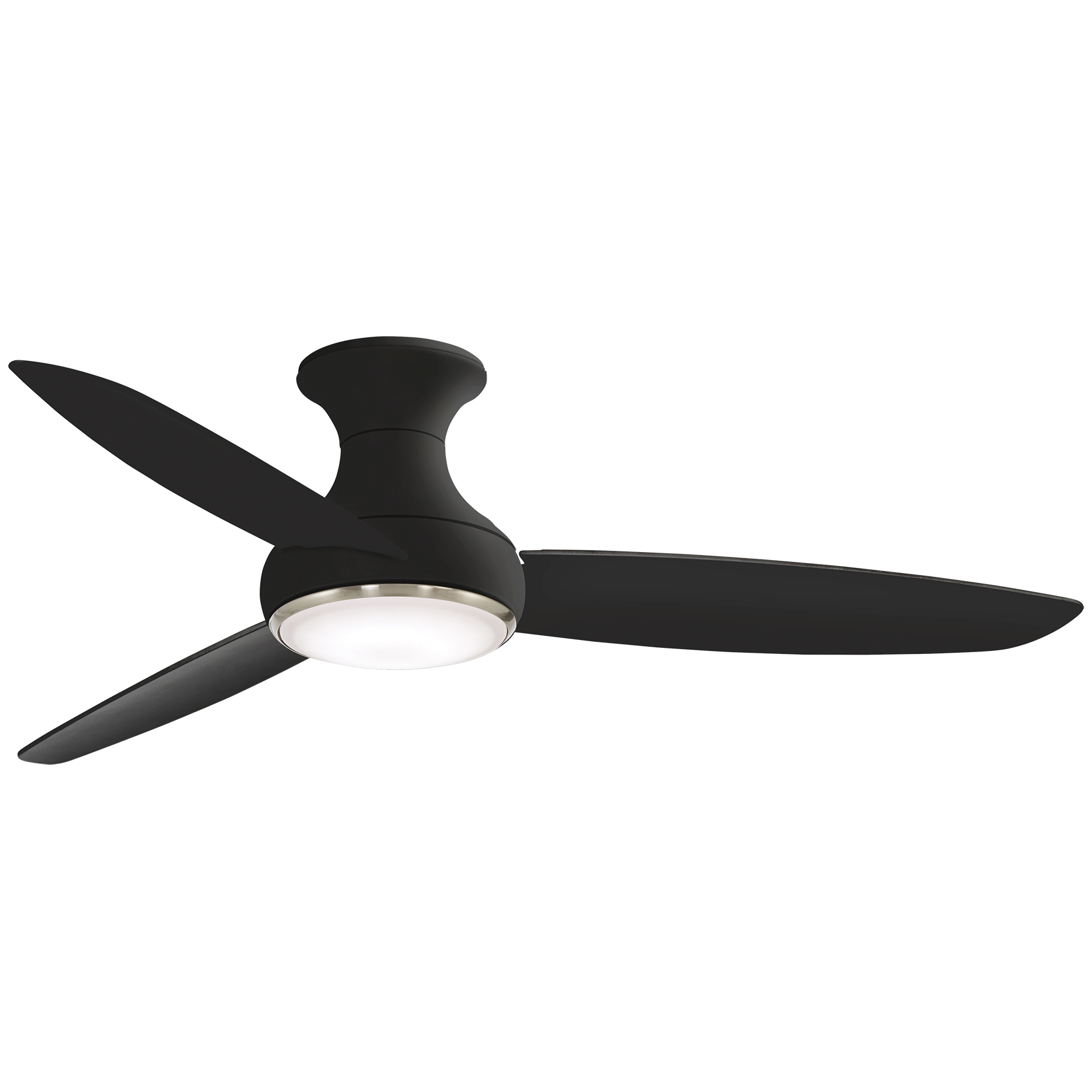 54 inch 3-ABS Blade LED smart Ceiling Fan for Bedroom,Living Room,Office,Hotel,Villa,White,Black,Satin Nickel finish,3 color available
