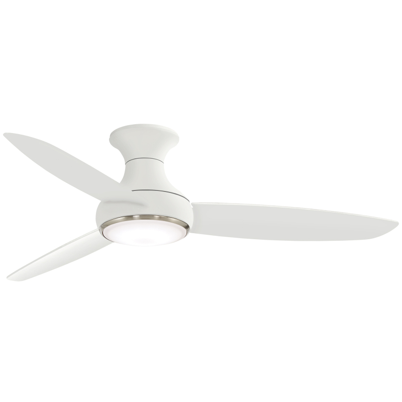 54 inch 3-ABS Blade LED smart Ceiling Fan for Bedroom,Living Room,Office,Hotel,Villa,White,Black,Satin Nickel finish,3 color available