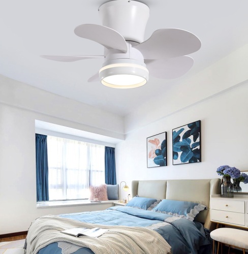 Dimmable 5 Blades Fan Light Remote Control Led Modern Indoor Home Ceiling Fan With Light ,white ,coffee,blue,pink 4 color available