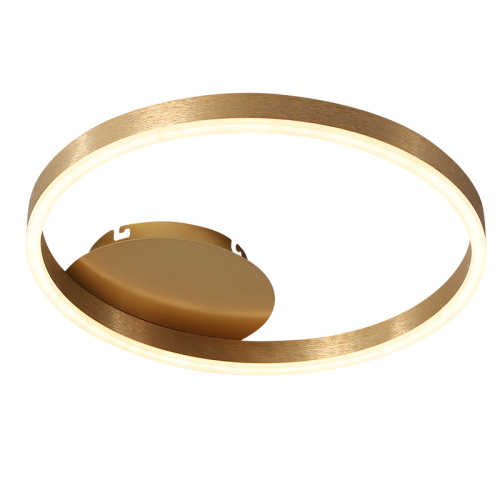 simple but creative round ring combination Dimmable LED ceiling with acrylic decoration,brushed coffee brushed gold 2 color available