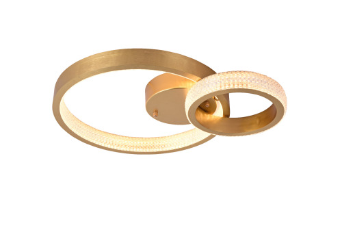 2 ring Round Dimmable LED ceiling with plastic decoration 30W in total