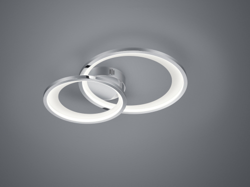 Creative 2 round ring and 3 ring Dimmable LED ceiling with acrylic decoration 2 color available