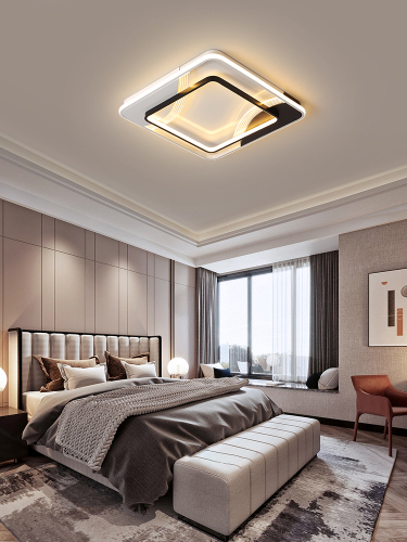 Simple bigger and smaller square or rectangle combination LED ceiling with Aluminum acrylic decoration