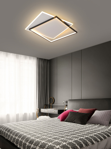 Two simple square combination LED ceiling with Aluminum acrylic decoration