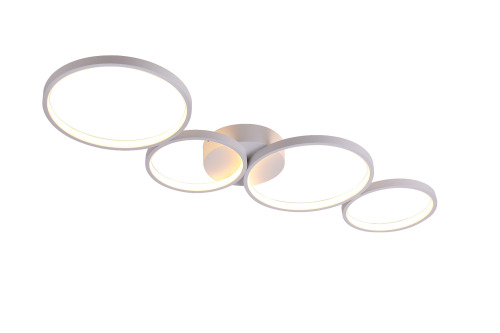 creative 4 or 5 different circle combination dimmable LED ceiling lamp matt white matt black 2 color available