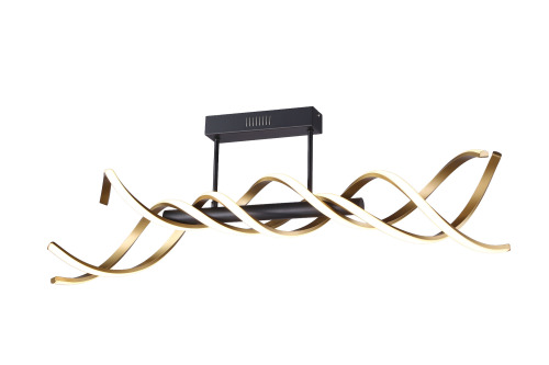Aesthetic 3 wave combination dimmable LED ceiling lamp