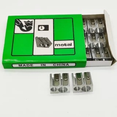 Metal pencil sharpener；slant large and small holes pencil sharpener