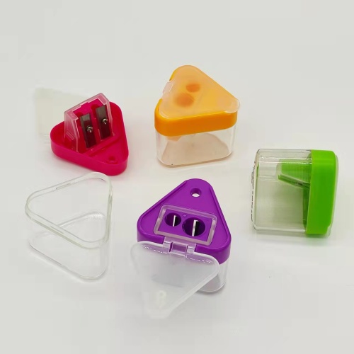 triangular double layer pencil sharpener