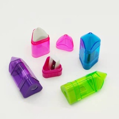 Three layers with rubber pencil sharpener