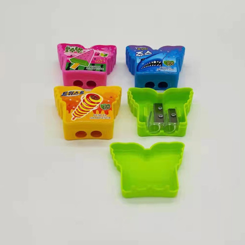 The butterfly type pencil sharpener