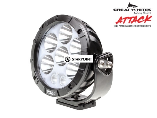 Great Whites 170mm Attack Round Cree 80 Watt LED Driving Light