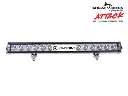 Great Whites 21 Inch LED Attack Driving Light, 75 Watt Single Row LED Light Bar