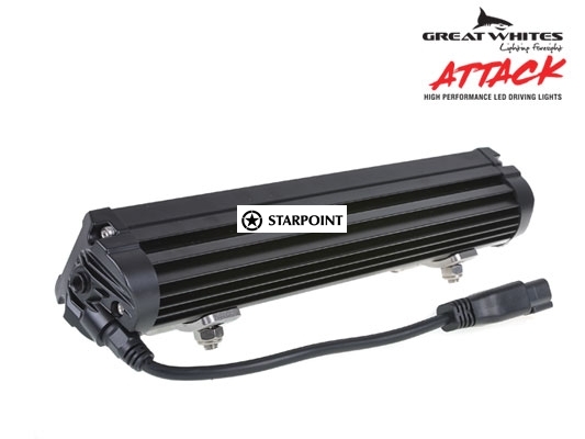 Great Whites 13 Inch  Attack Driving Light, 45 Watt Single Row LED Light Bar