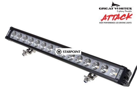 Great Whites 21 Inch LED Attack Driving Light, 75 Watt Single Row LED Light Bar