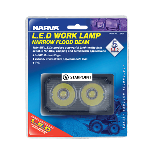 Narva Square Spot Flood Beam LED Work Light