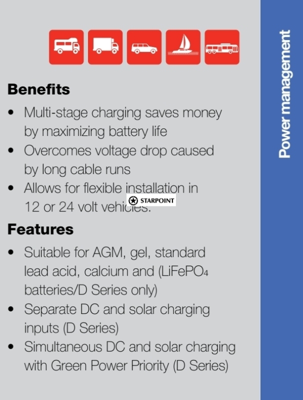 Redarc BCDC1220 Battery Charger 3 Stage 20 amp 9-32v Input 12v Output