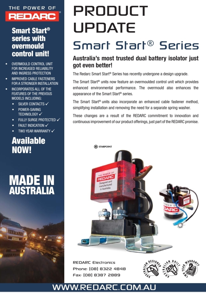 Redarc Smart Start Dual Battery Isolator 12v 200 amp