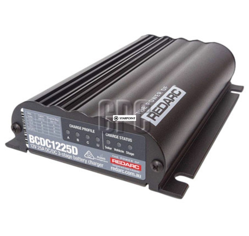 Redarc BCDC1225D Battery Charger 3 Stage 25 amp 9-32v Input 12v Output