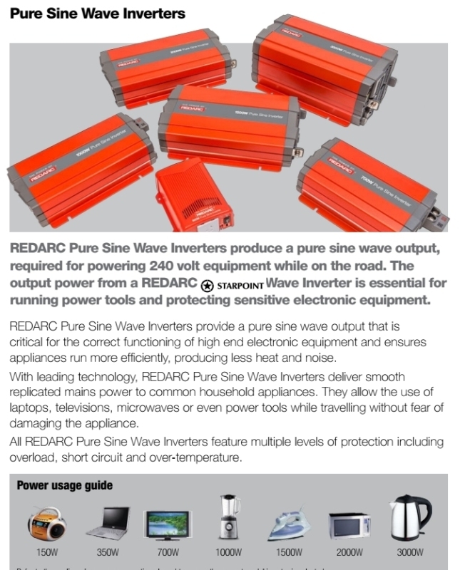 Redarc Pure Sine Wave Inverter 12 Volt 2000 Watt