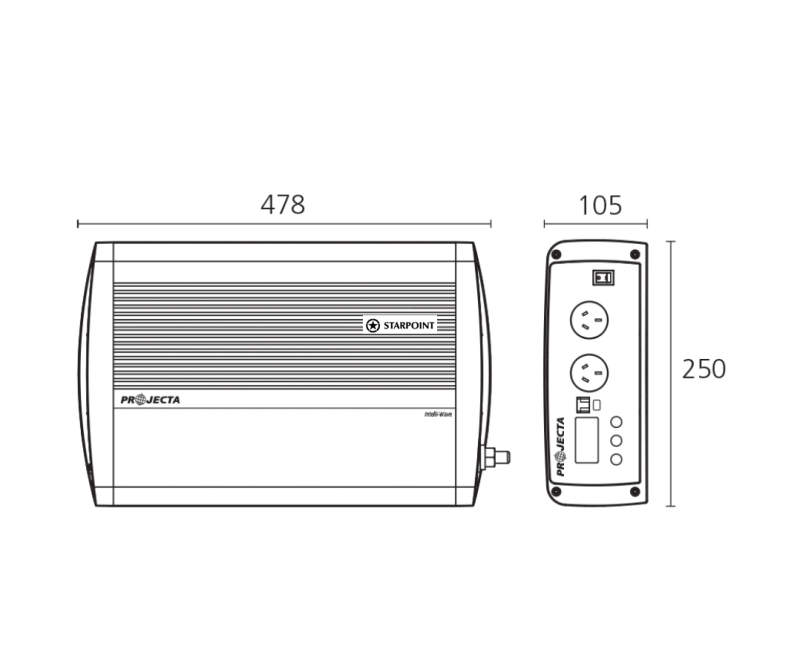 Projecta Intelli-Wave Pure Sine Wave Inverter 12 Volt 2000 Watt