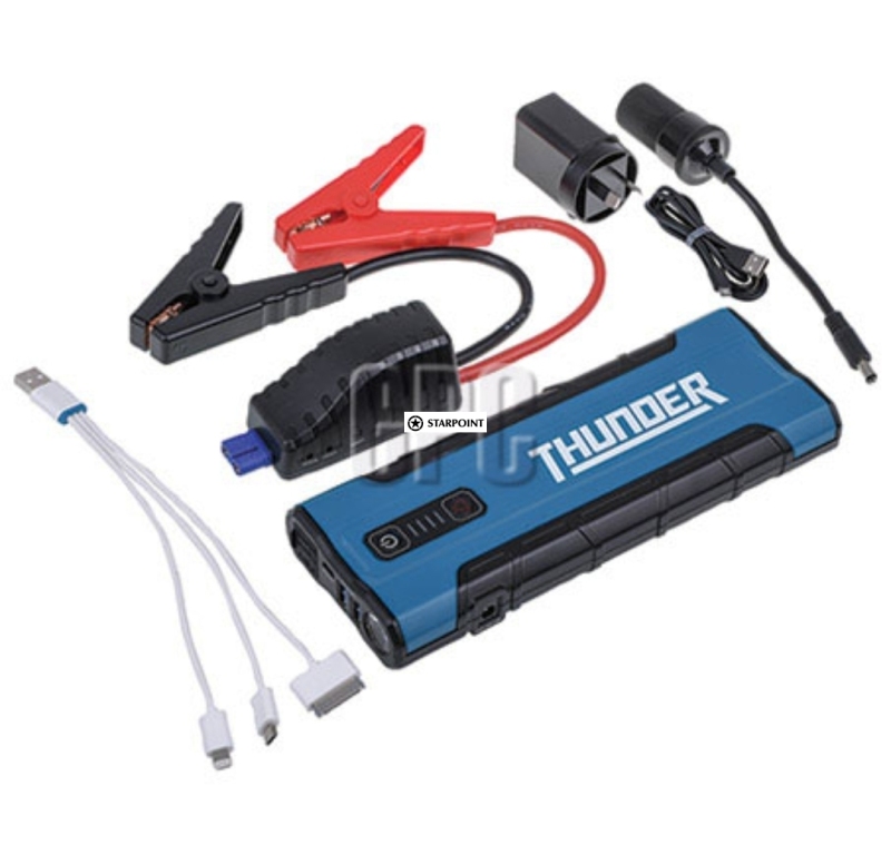 Thunder 12V 800 Peak Amp Jump Starter and Power Bank Lithum USB TDR02015