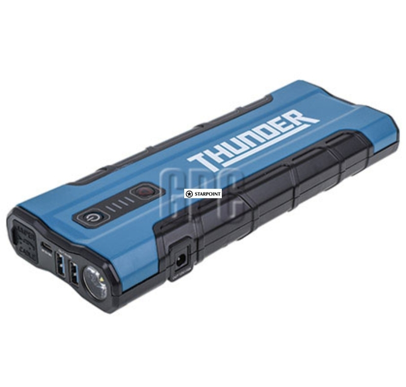 Thunder 12V 800 Peak Amp Jump Starter and Power Bank Lithum USB TDR02015