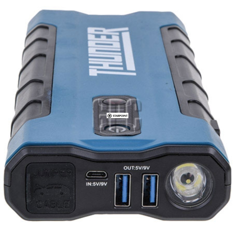 Thunder 12V 800 Peak Amp Jump Starter and Power Bank Lithum USB TDR02015