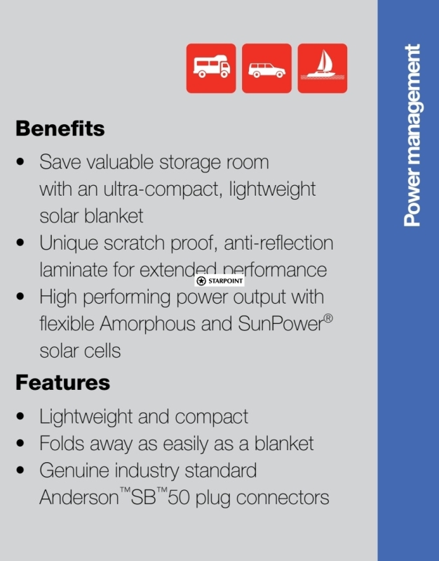 Redarc SSF1150 150W SunPower Folding Solar Blanket