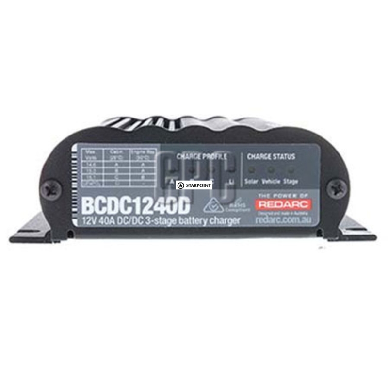 Redarc Dual Input 40A In-Vehicle DC Battery Charger, DC to DC Battery Charger