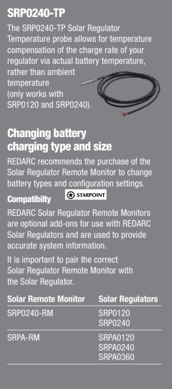 Redarc Solar Regulator Remote Monitor