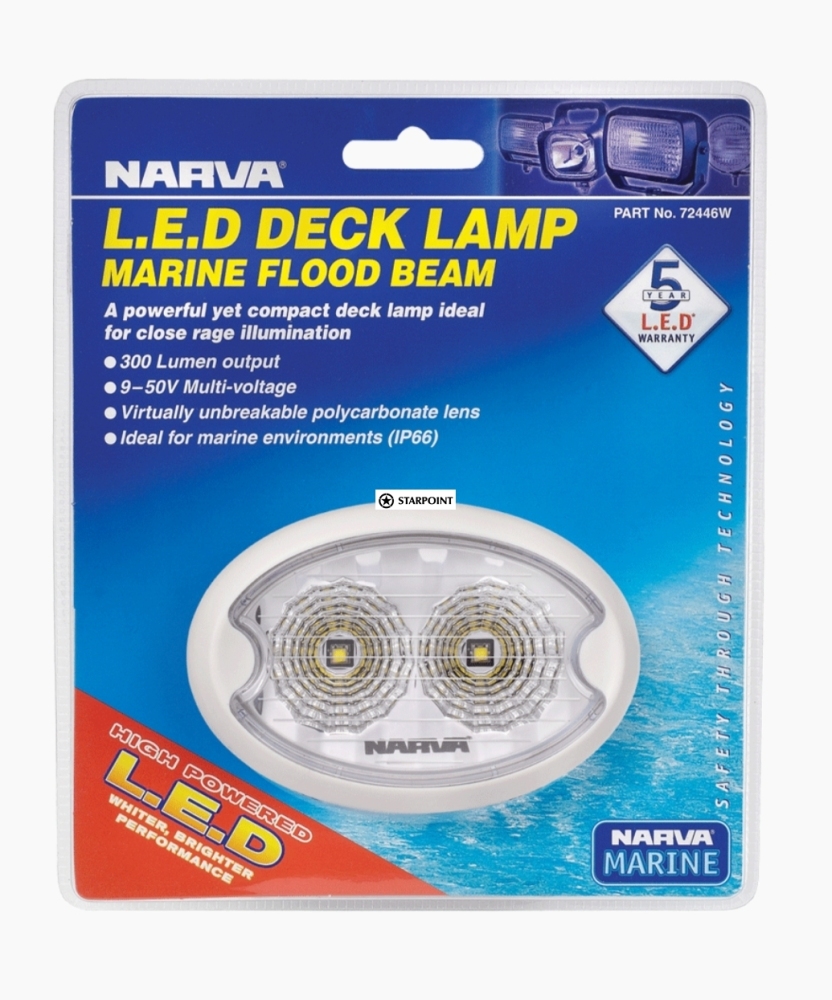 Narva 9-64V LED Work Light Flood Beam White - 900 lumens