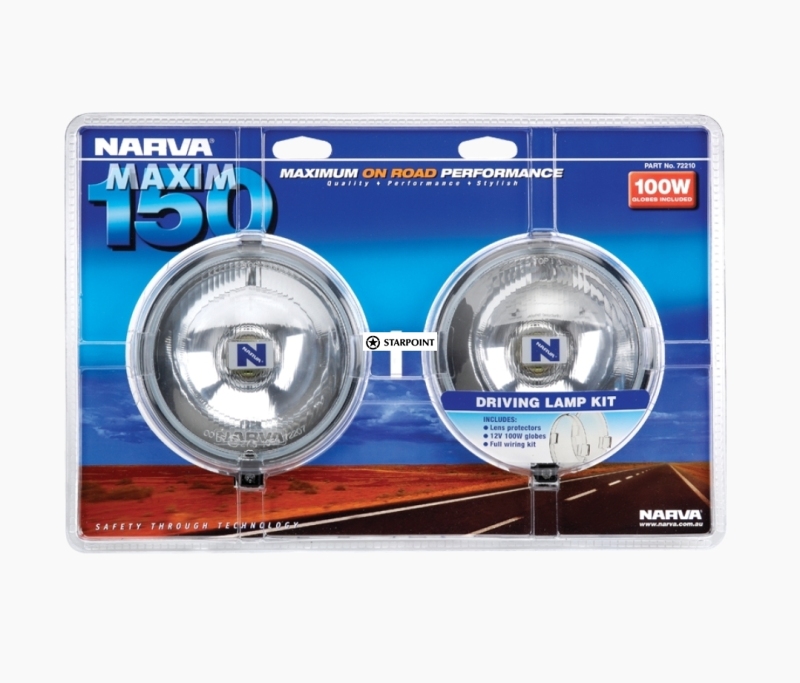 Narva Maxim 150 Driving Lamp Kit, 12 Volt 100W Narva Driving Light