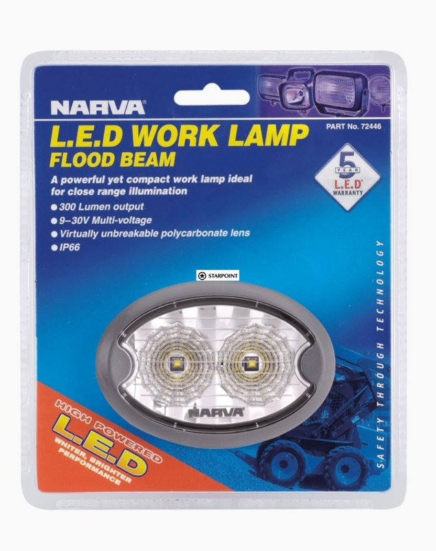 Narva 9-64V LED Work Light Flood Beam - 900 lumens