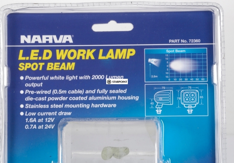 Narva 9-36V LED Work Light 20W 72360