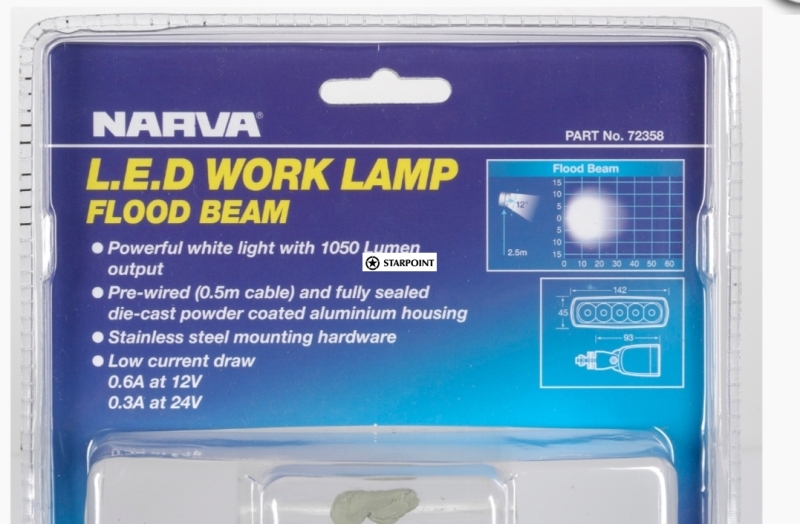 Narva LED Work Light 15W 72358