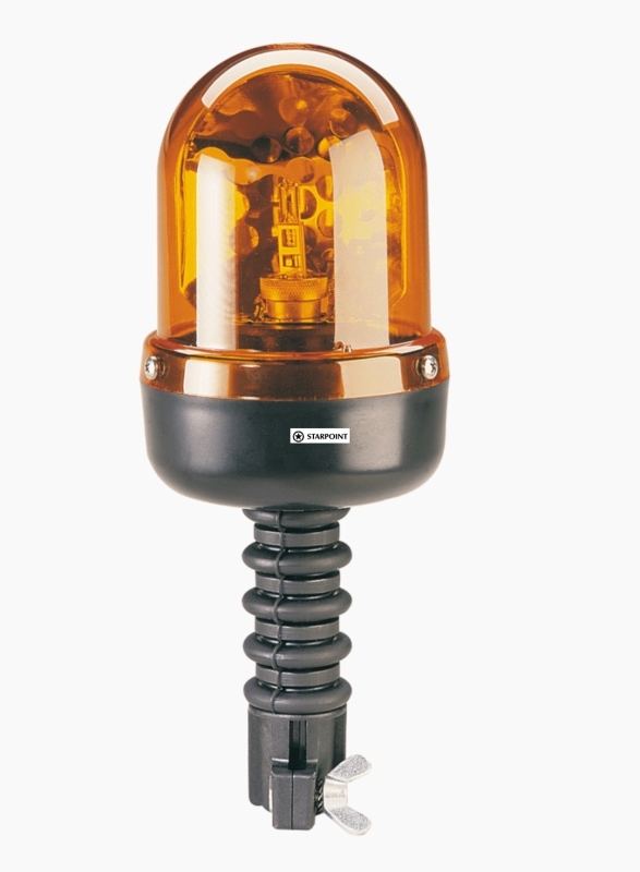 Narva Hi Optics ‘Baby Flex’ Rotating Beacon (Amber) Pipe Mount 12/24 Volt