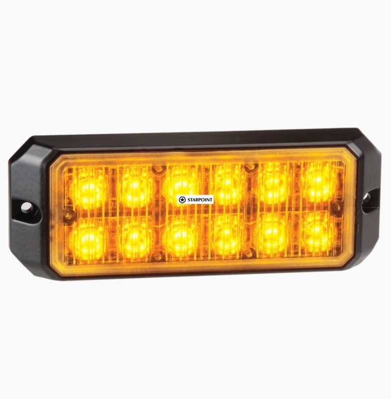 Narva Low Profile High Powered LED Warning Light Module (Amber) - 12 x 1 Watt LEDs