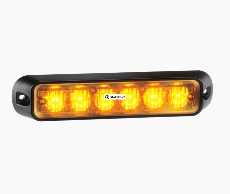 Narva Low Profile High Powered LED Warning Light (Amber) - 6 x 1 Watt LEDs