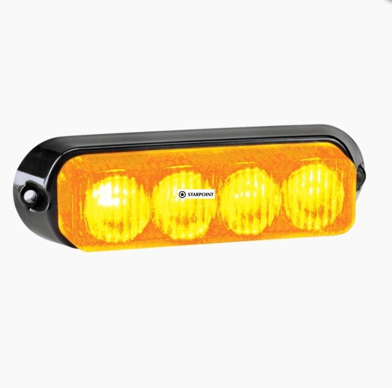 Narva High Powered LED Warning Light (Amber) - 4 x 1 Watt LEDs