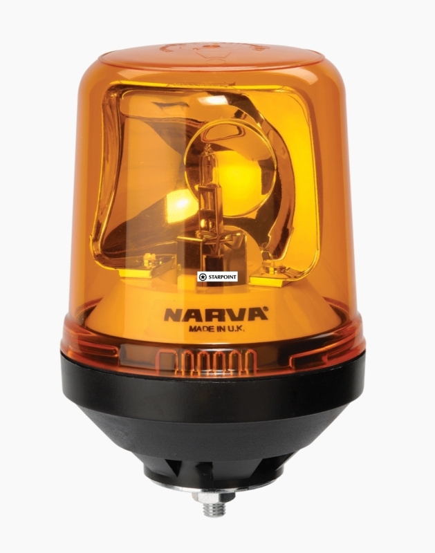 Narva Optimax Rotating Beacon (Amber) Single Bolt Mount 12/24 Volt