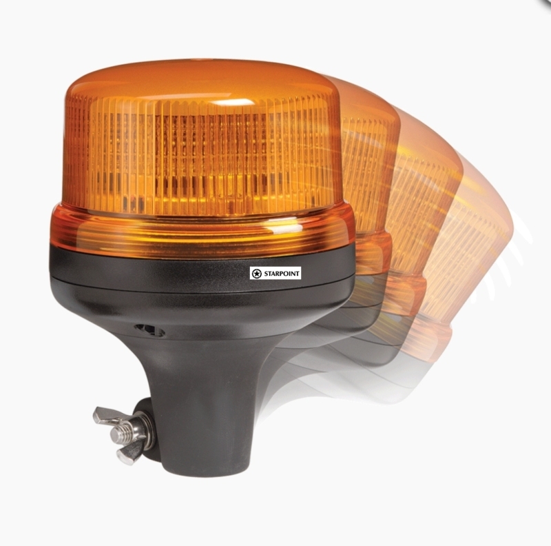 Narva ‘Eurotech’ Low Profile LED Strobe/Rotator Light Amber Pole Mount