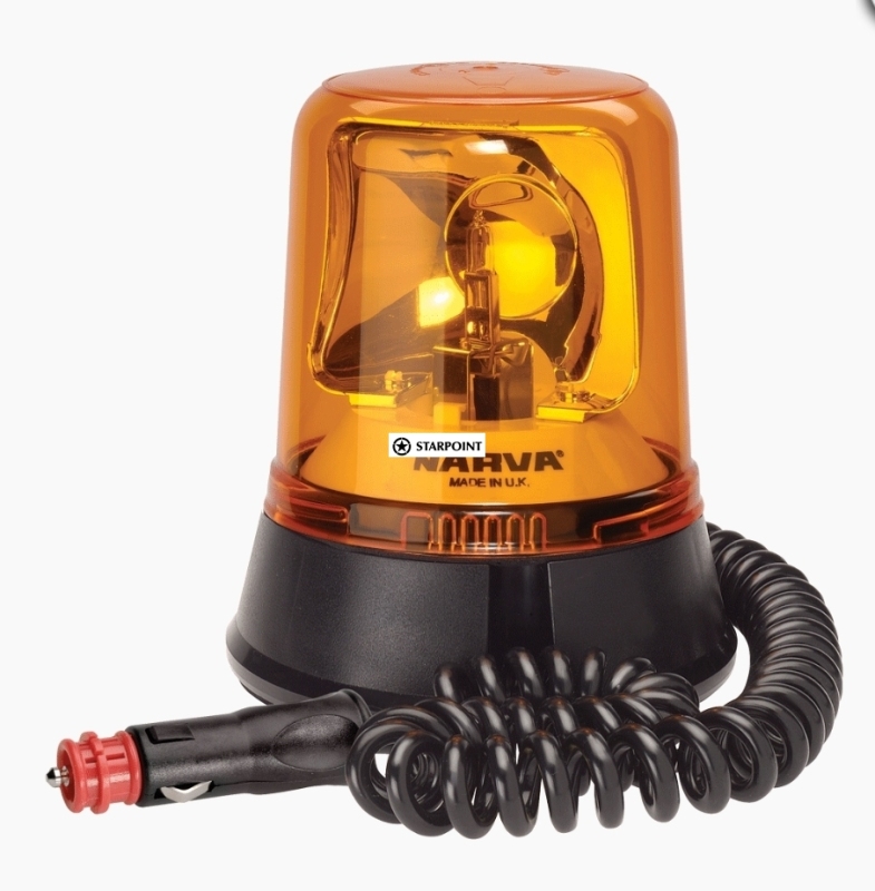 Narva Optimax Rotating Beacon (Amber) Magnetic Base 12/24 Volt