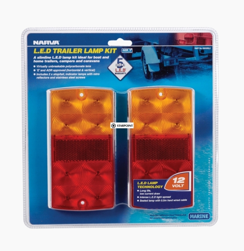 Narva 12 Volt LED Slimline Trailer Lamp Pack with Licence Plate Lamp