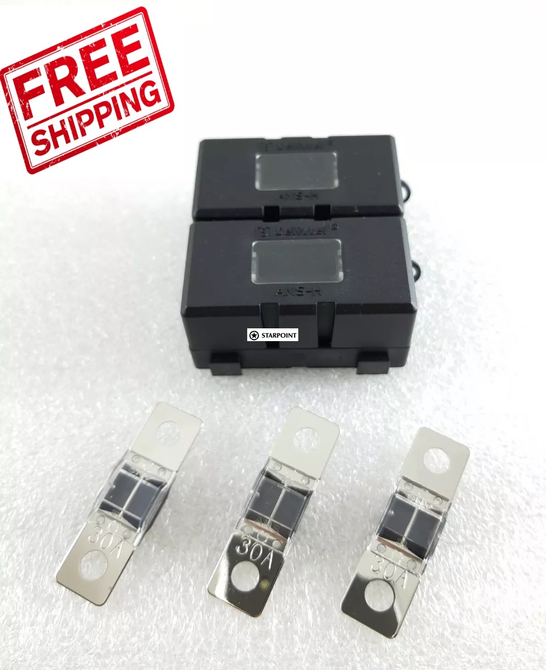 Midi Fuse Kit 3 x 30 Amp Midi Fuses & 2 x Midi Fuse Holders for dual