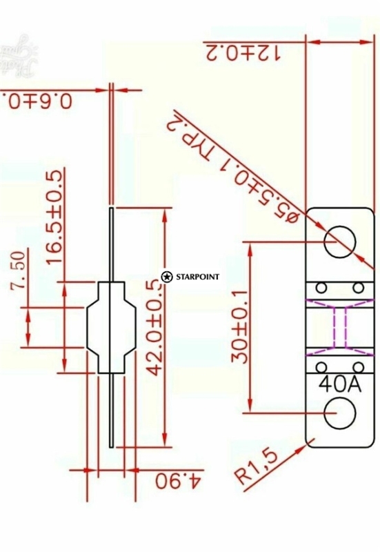 40A Fuse &amp; Holder KIT Suit Redarc BCDC1225D Dual Battery System