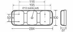 Narva Pair of 9-33 VOLT MODEL 42 LED REAR STOP/TAIL Light Direction Indicator and Reverse Lamp 94210