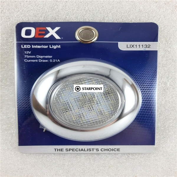 OEX LED lights for Inside Car LED Interior Light 75mm - Pre Wired - Low Current Flush Mount 12v 0.21 Amp
