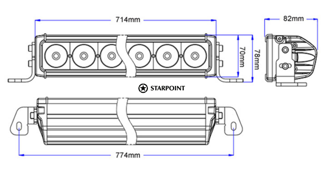 Titan LV9403C 28 Inch LED Light Bar Combo Beam 9-60V Input Voltage ​​​​​​​12900 Lumens