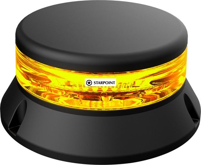 Low Voltage Micro LED Beacons, 10-30V Amber Class 1 LED Beacon With Permanent Mount