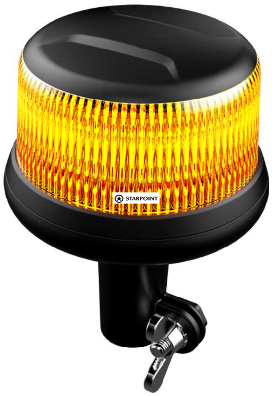 Low Voltage Mini Class 1 Amber Beacon, 10-30V Amber LED Beacon Pole Mount